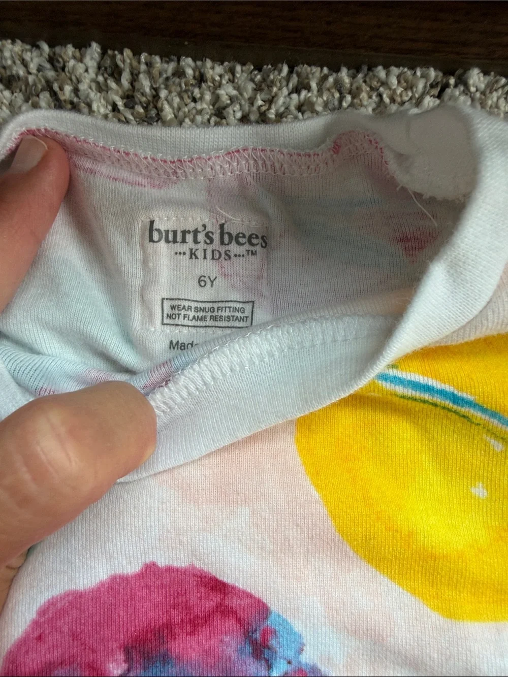 Burt's Bees Kids Planet Print Pajama Set - Pink, Yellow, Teal